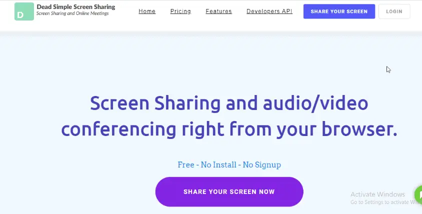 Dead Simple - Best Screen Sharing Software