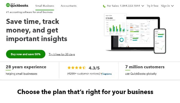 Intuit Quickbooks Online - Best accounting software for small businesses