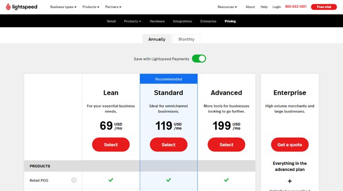 Lightspeed POS Pricing Tosinajy