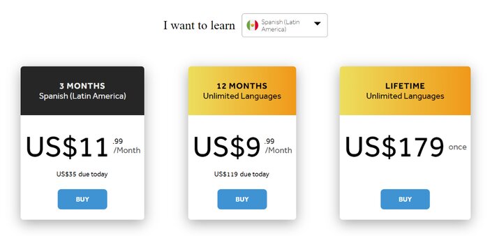 Rosetta Stone pricing tosinajy