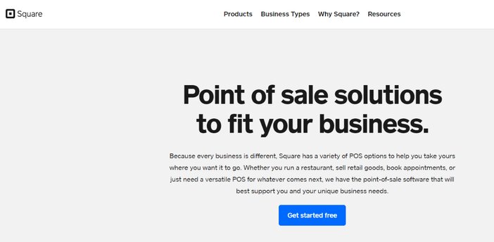 Square POS Homepage Tosinajy