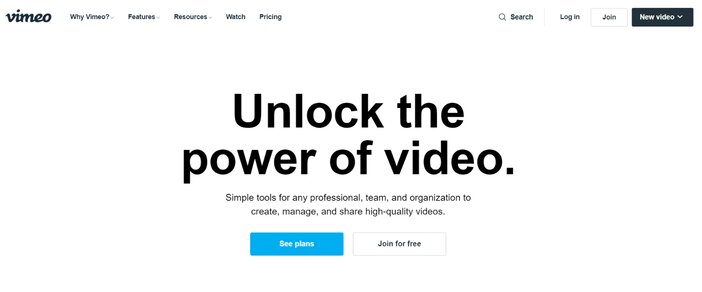 Vimeo Homepage Tosinajy