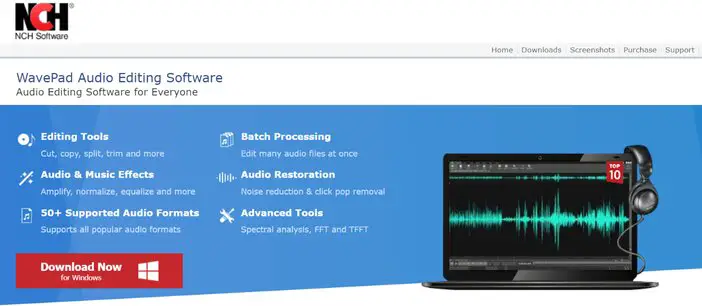 WavePad Homepage Tosinajy - Best Audio Editing Software