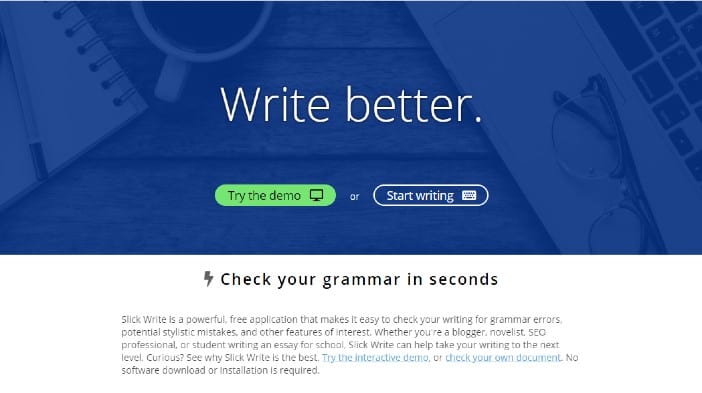 Slick writer - Best Grammar Checkers