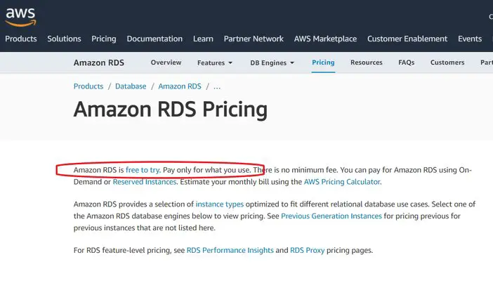 Amazon Relational Database Service pricing tosinajy