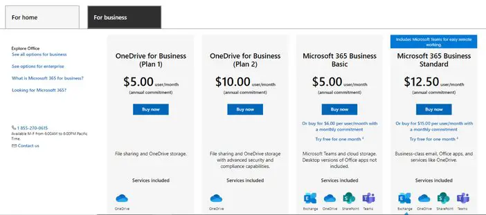 Microsoft OneDrive for business pricing tosinajy