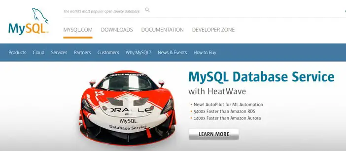 MySQL homepage tosinajy