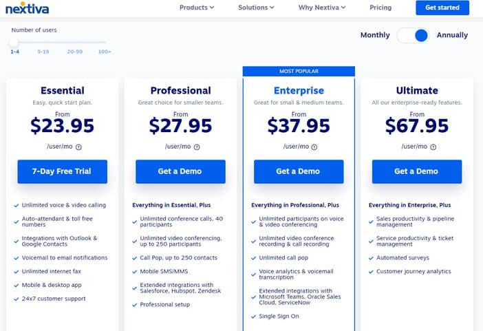 Nextiva Pricing Tosinajy