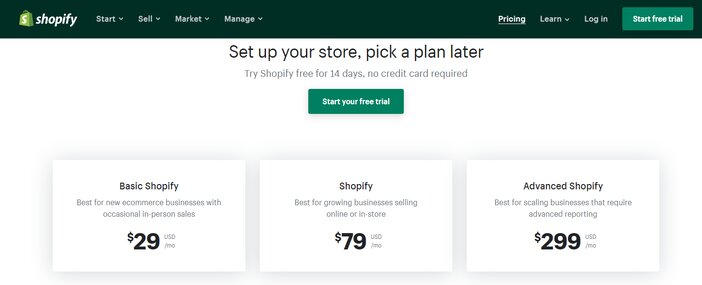 Shopify Pricing Tosinajy
