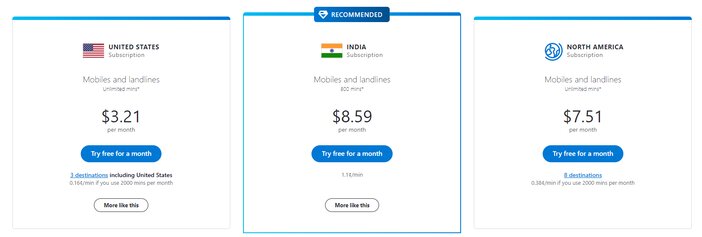 Skype Pricing Tosinajy