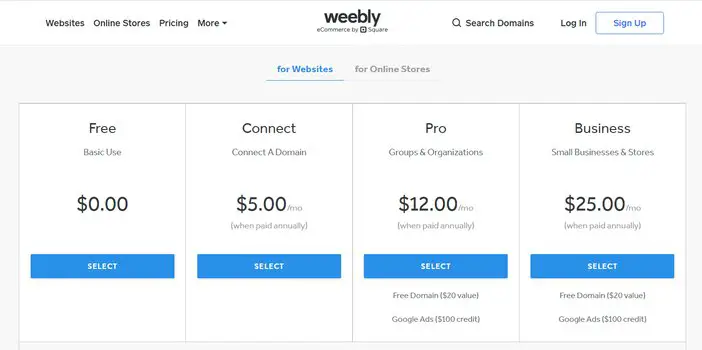 Weebly For Websites Pricing Tosinajy