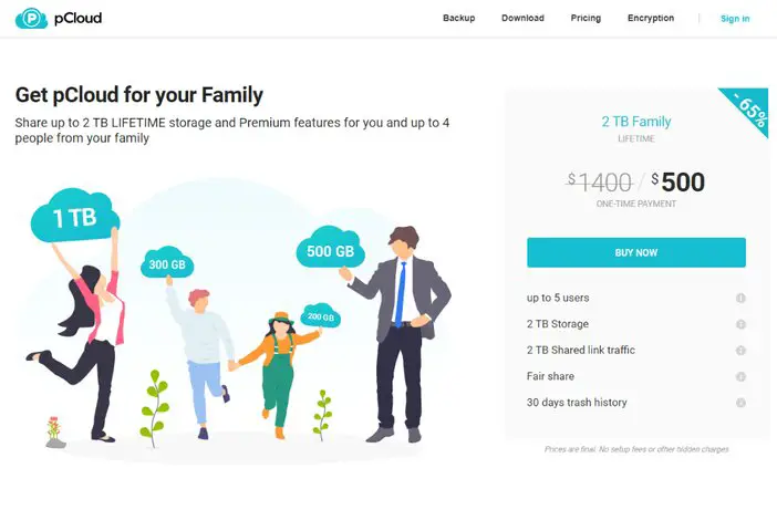 pCloud family pricing tosinajy