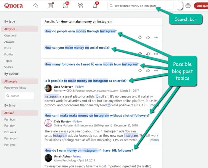 Blog Post Ideas From Quora Tosinajy