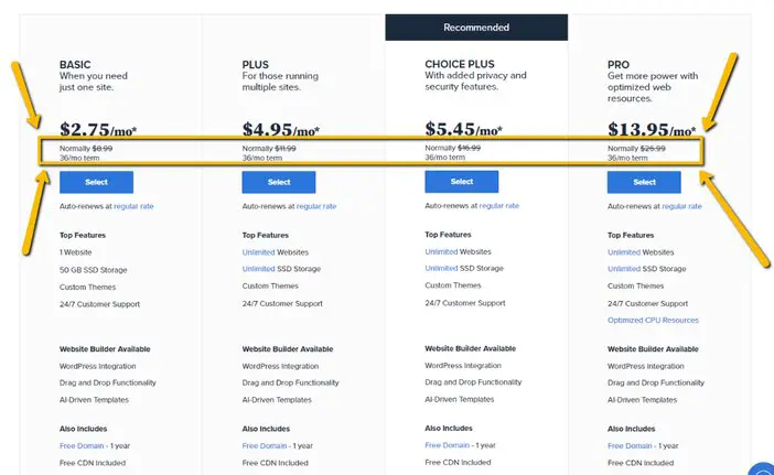 Bluehost Normal Pricing information Tosinajy