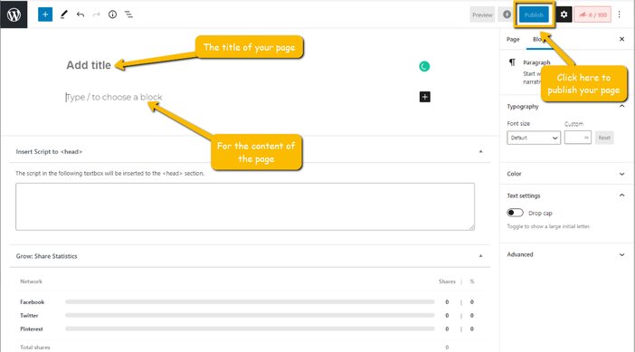 Creating a Page in WordPress Tosinajy