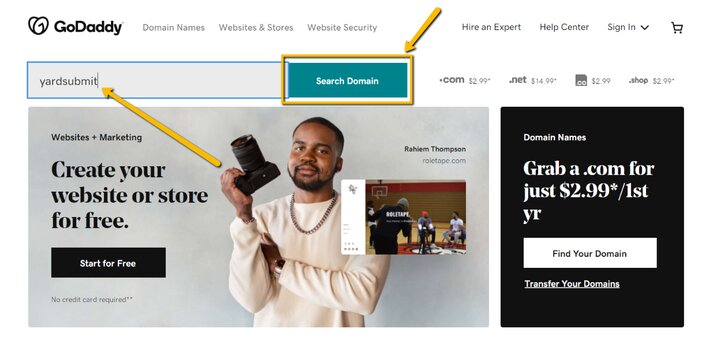 GoDaddy Domain Buying Page Tosinajy