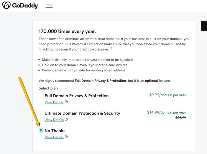 GoDaddy Domain Privacy Protection Addon Services Tosinajy