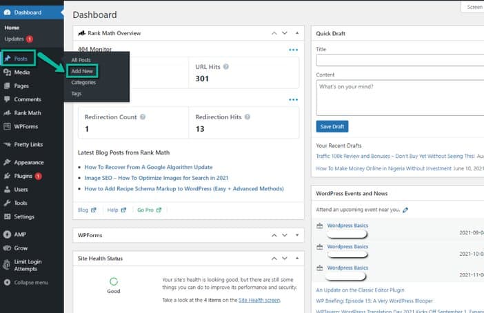 How to create a blog - Locating WordPress Post Page Tosinajy