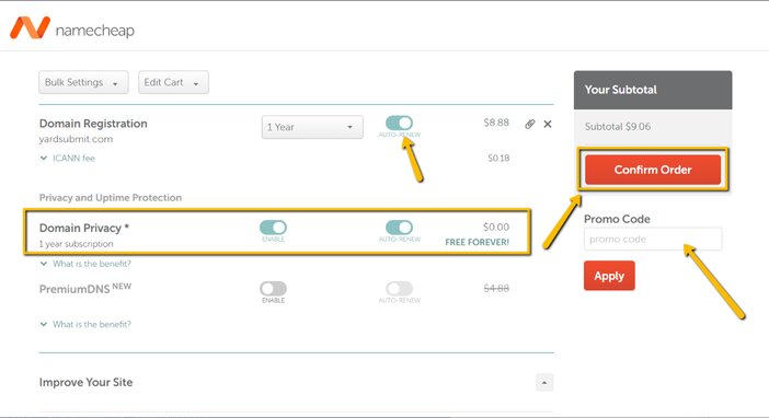 Namecheap Checkout Page Tosinajy