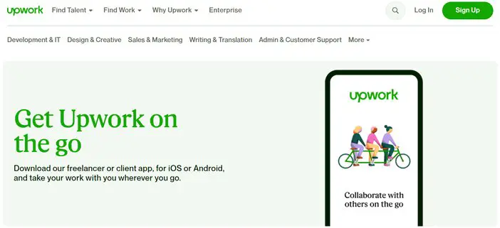 Upwork App Homepage - Best App to Make Money As A Freelancer Tosinajy
